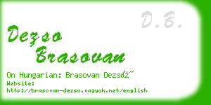 dezso brasovan business card